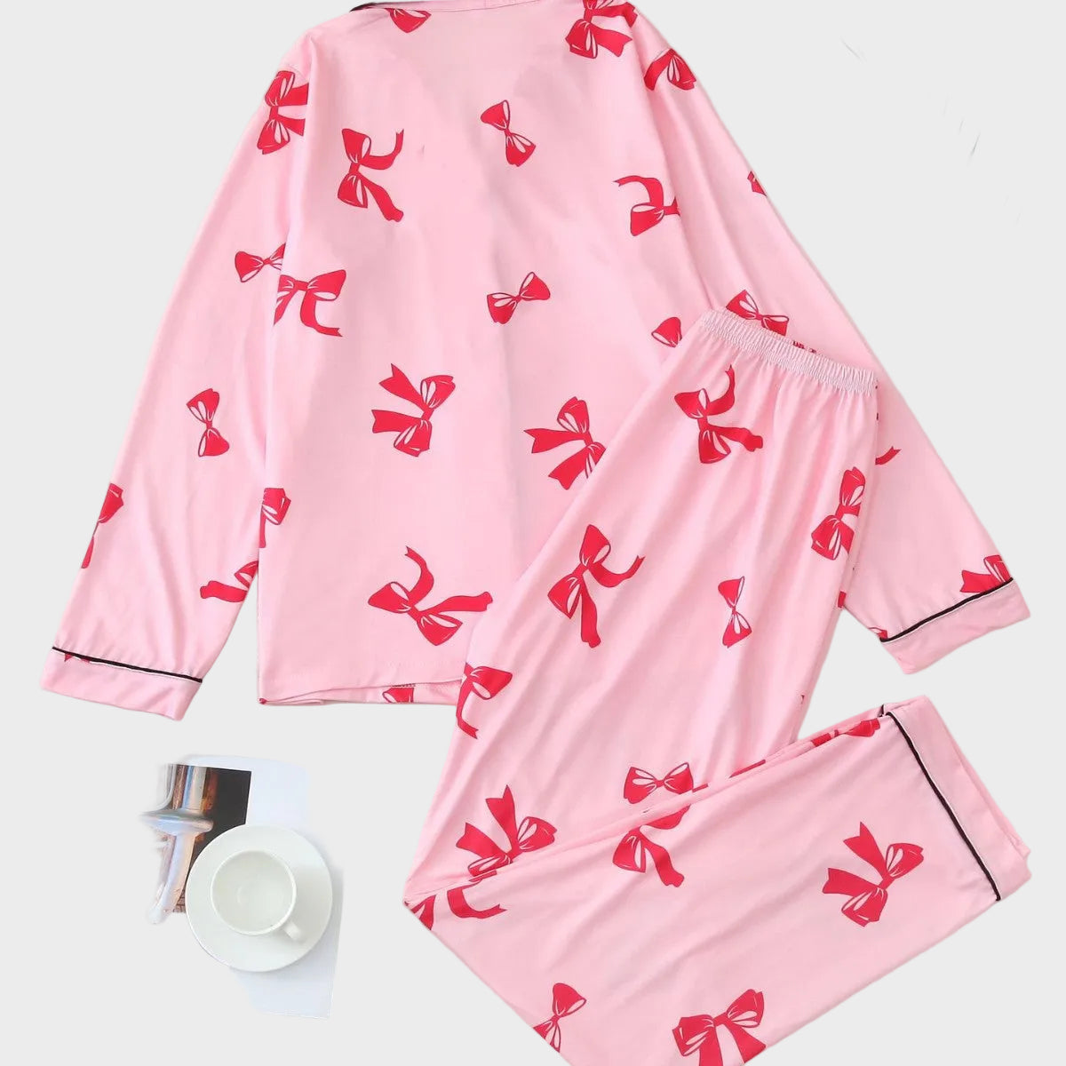 Merida – Damen-Pyjama-Set mit langärmeligem Oberteil – Ansicht 3