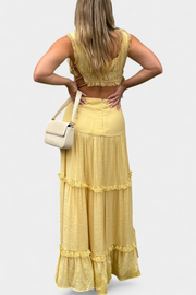 Damen-Set Ilys mit Spitzen-Crop-Top und langem Rock – Ansicht 6