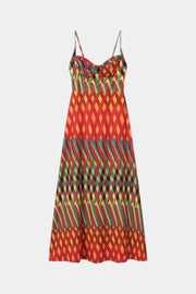 Océana – Neckholder-Maxikleid für Damen mit abstraktem Muster – Ansicht 4