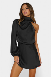 Mara – Drapiertes One-Shoulder-Minikleid für Damen – Ansicht 13