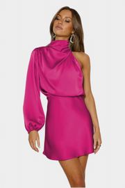 Mara – Drapiertes One-Shoulder-Minikleid für Damen – Ansicht 22