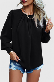 Damen-Bluse Dottie mit Spitzenkragen und langen Ärmeln – Ansicht 4