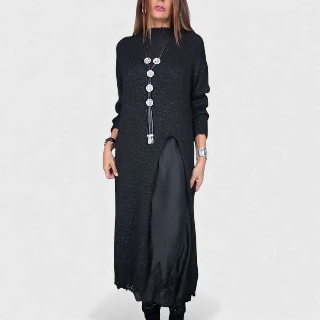 Laluna – Elegantes Set aus Strickpullover und Kleid
