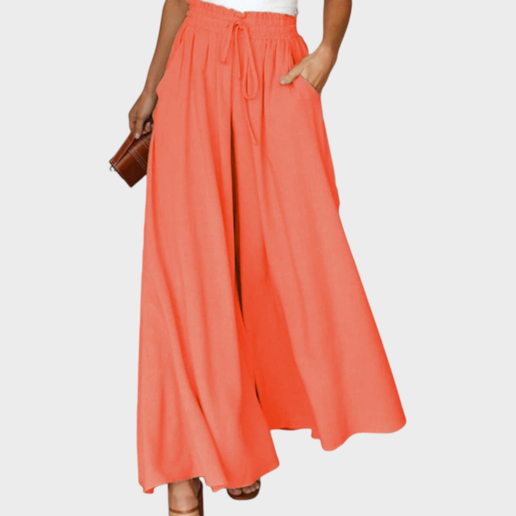 Tory | Coole Seidenhose mit hohem Bund und weitem Bein