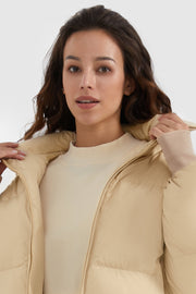 Dela – Kurzer Oversize-Daunenmantel für Damen – Ansicht 38