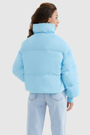 Dela – Kurzer Oversize-Daunenmantel für Damen – Ansicht 59
