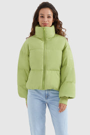 Dela – Kurzer Oversize-Daunenmantel für Damen – Ansicht 89