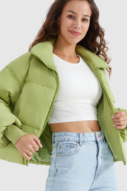 Dela – Kurzer Oversize-Daunenmantel für Damen – Ansicht 91