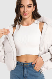 Dela – Kurzer Oversize-Daunenmantel für Damen – Ansicht 98