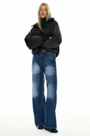 Dela – Kurzer Oversize-Daunenmantel für Damen – Ansicht 11