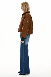 Dela – Kurzer Oversize-Daunenmantel für Damen – Ansicht 84