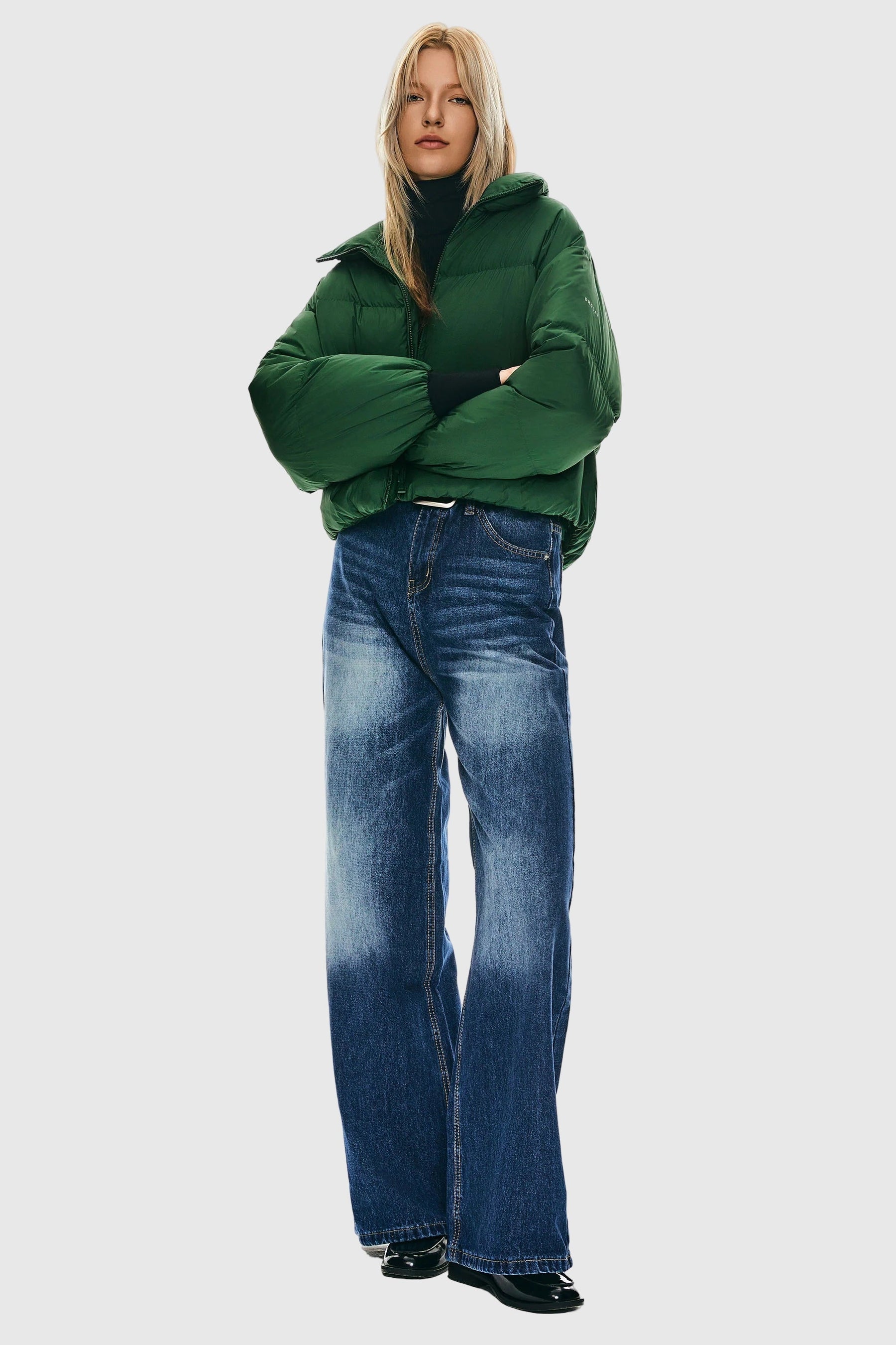 Dela – Kurzer Oversize-Daunenmantel für Damen