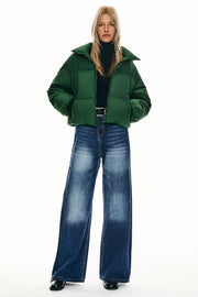 Dela – Kurzer Oversize-Daunenmantel für Damen – Ansicht 3
