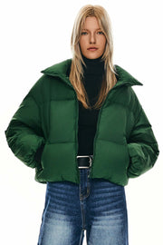 Dela – Kurzer Oversize-Daunenmantel für Damen – Ansicht 2