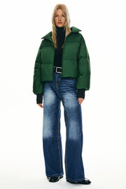 Dela – Kurzer Oversize-Daunenmantel für Damen – Ansicht 6