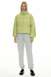 Dela – Kurzer Oversize-Daunenmantel für Damen – Ansicht 52