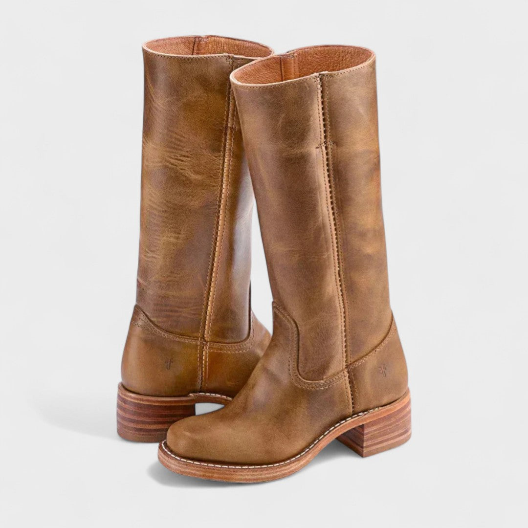 Klassische hohe Reitstiefel für Damen – Ansicht 3