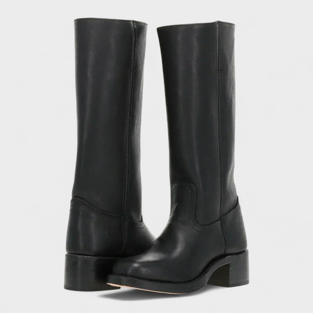 Klassische hohe Reitstiefel für Damen – Ansicht 2