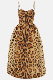 Tiana – Midikleid für Damen mit Bustier und Leopardenmuster – Ansicht 5