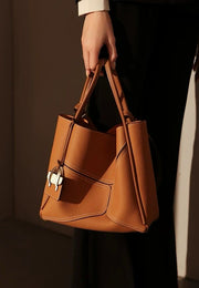Margarita – Braune Leder-Tote-Tasche für Damen – Ansicht 3