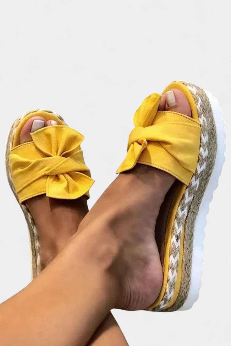 Damen-Plateausandalen Cveta mit Schleife – Ansicht 5