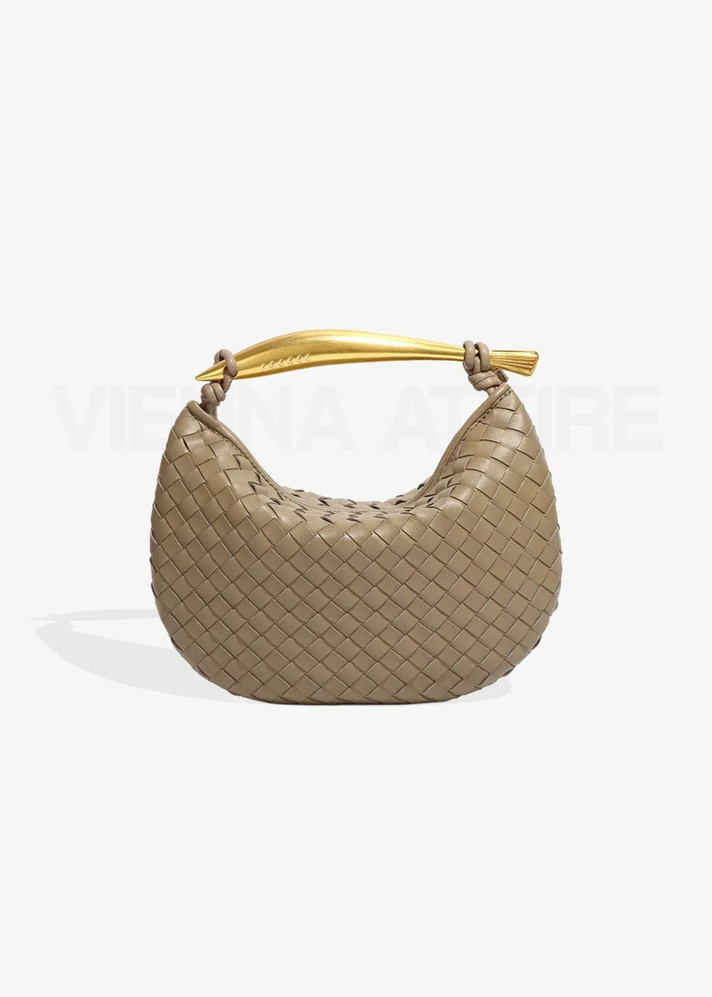 Alexandra – Gewebte Tasche mit goldenem Henkel