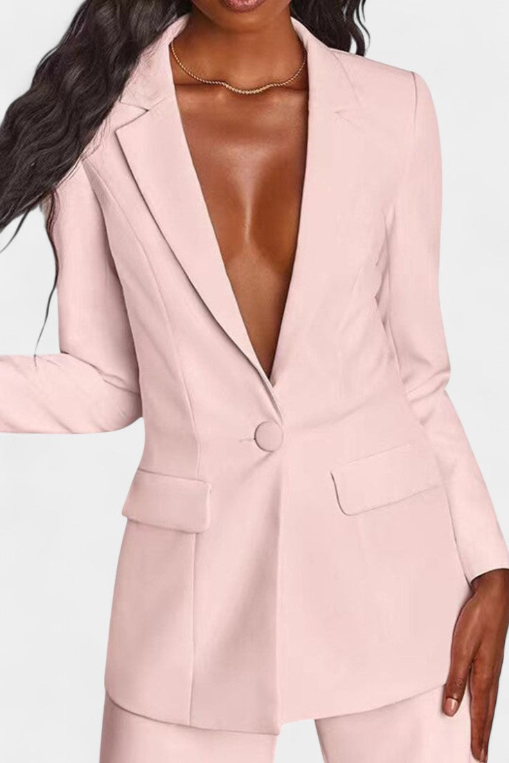 Marnie Set aus tailliertem Blazer und weit geschnittener Hose