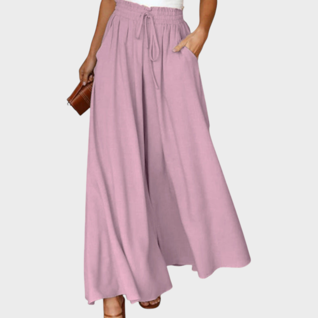 Tory | Coole Seidenhose mit hohem Bund und weitem Bein