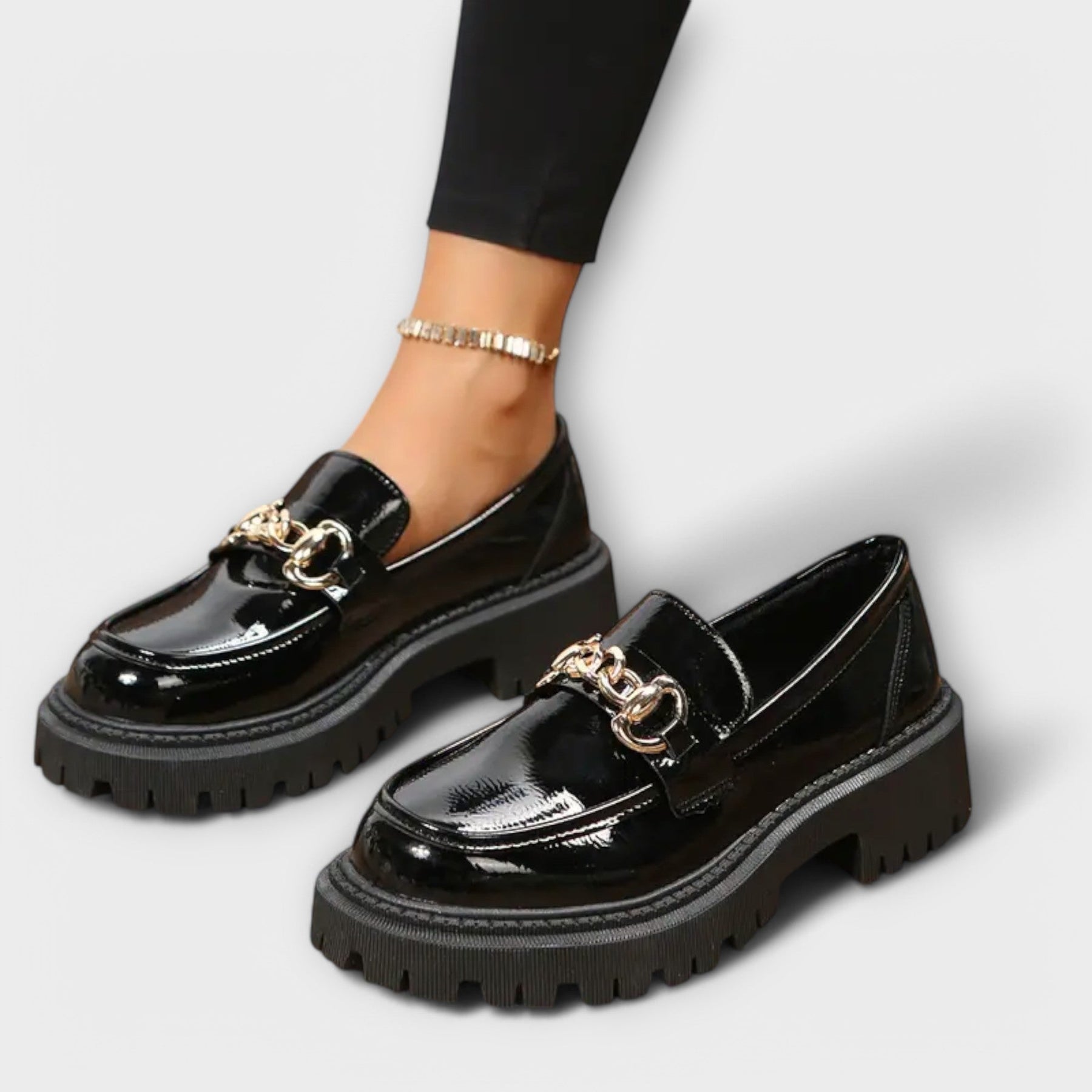 Damen-Plateau-Loafer mit Riemen – Ansicht 2