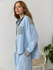 Sarah – Damen-Pyjama-Set mit Oberteil und Hose – Ansicht 7