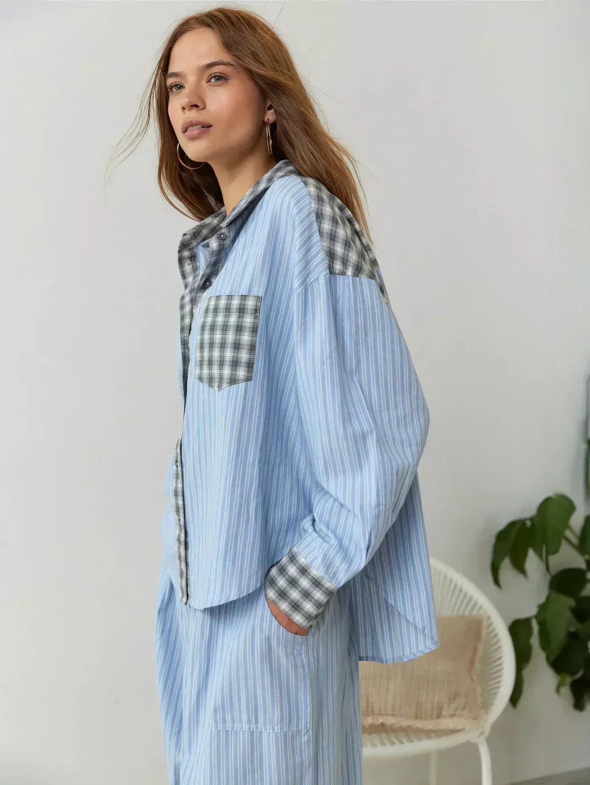 Sarah – Damen-Pyjama-Set mit Oberteil und Hose – Ansicht 7