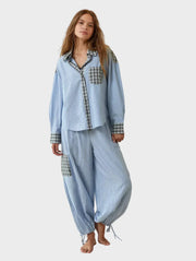 Sarah – Damen-Pyjama-Set mit Oberteil und Hose – Ansicht 8