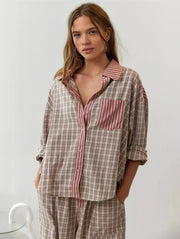 Sarah – Damen-Pyjama-Set mit Oberteil und Hose