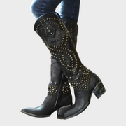 Orthopädische Damen-Kniestiefel Orena mit spitzer Zehenpartie – Ansicht 3