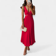 Eliza – Plissiertes Maxikleid für Damen – Ansicht 10