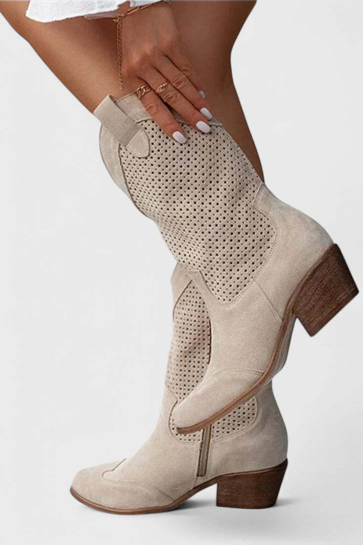 Anna – Denim-Cowboystiefel für Damen mit seitlichem Reißverschluss – Ansicht 6
