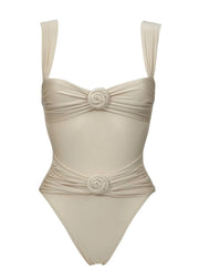 Trägerloses Damen-Bikini-Set mit Blumenmuster – Ansicht 3