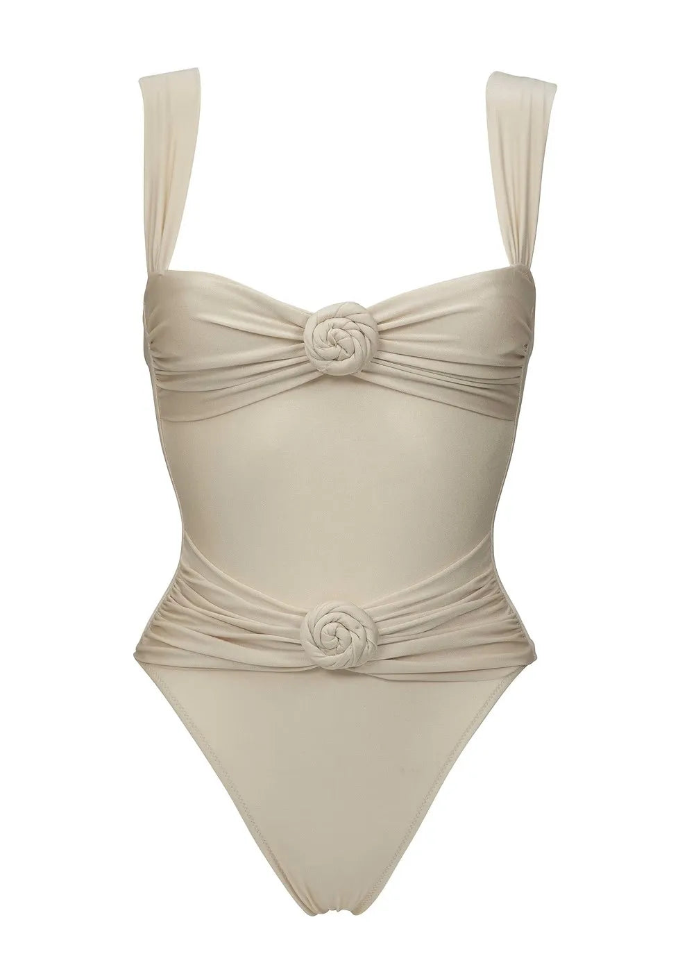 Trägerloses Damen-Bikini-Set mit Blumenmuster – Ansicht 3