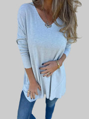 Jynae – Bequemes Oversize-Top für Damen mit V-Ausschnitt – Ansicht 8