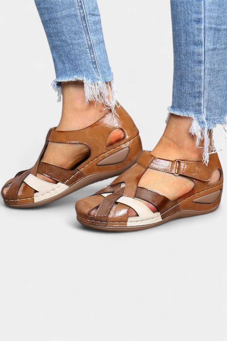 Orthopädische Damen-Sandalen Alphie im Vintage-Stil – Ansicht 4
