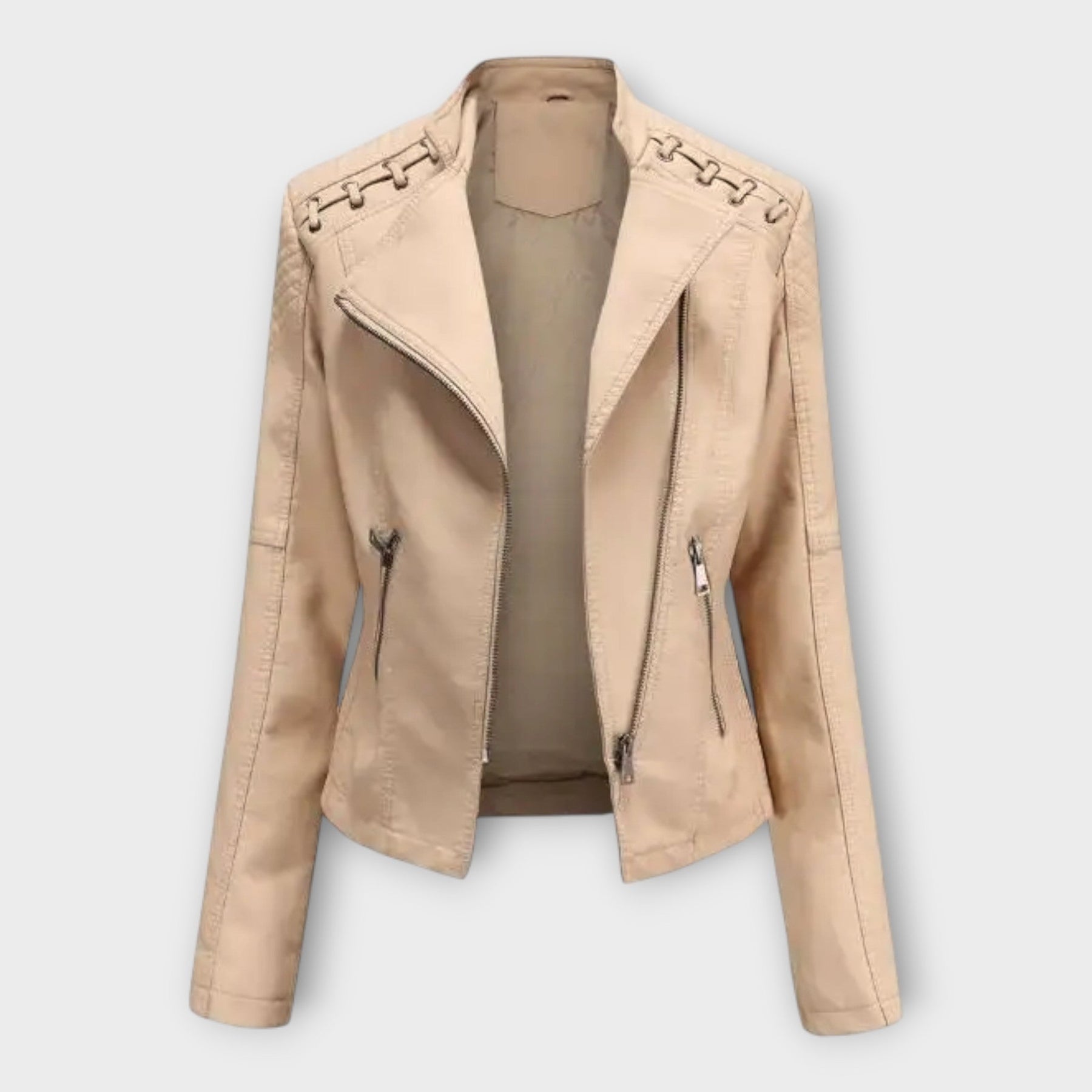 Claire – Moderne elegante Lederjacke für Damen