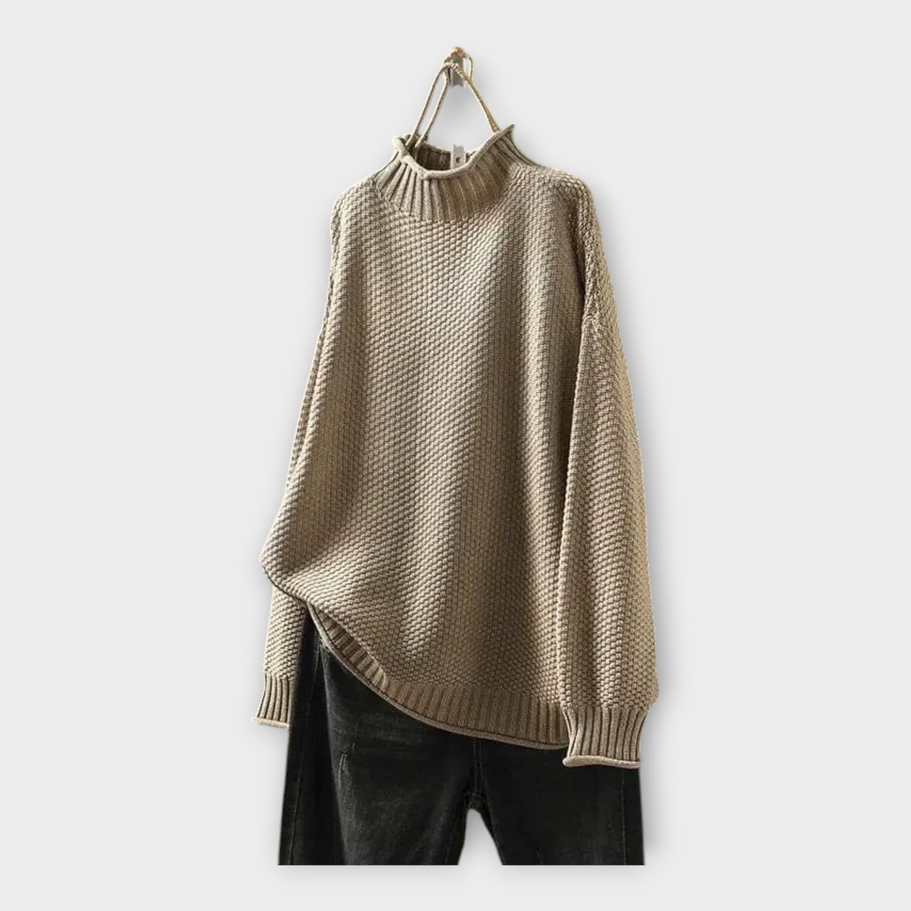Strickpullover für Damen mit hohem Kragen