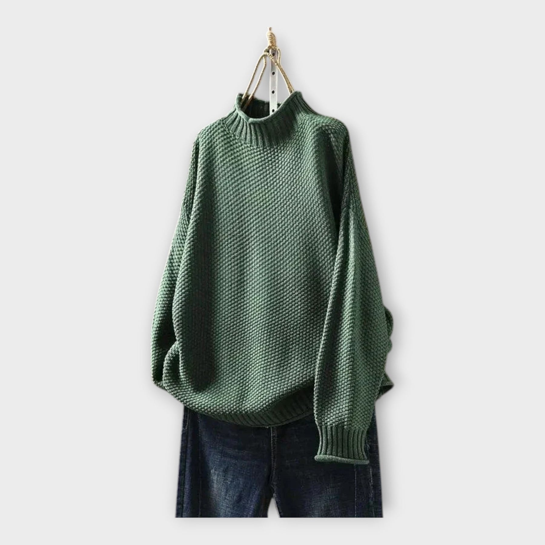 Strickpullover für Damen mit hohem Kragen – Ansicht 2