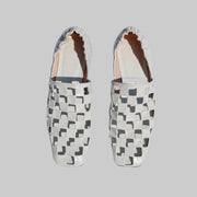 Angela – Karierte Leder-Loafer für Damen mit quadratischer Zehenform – Ansicht 5