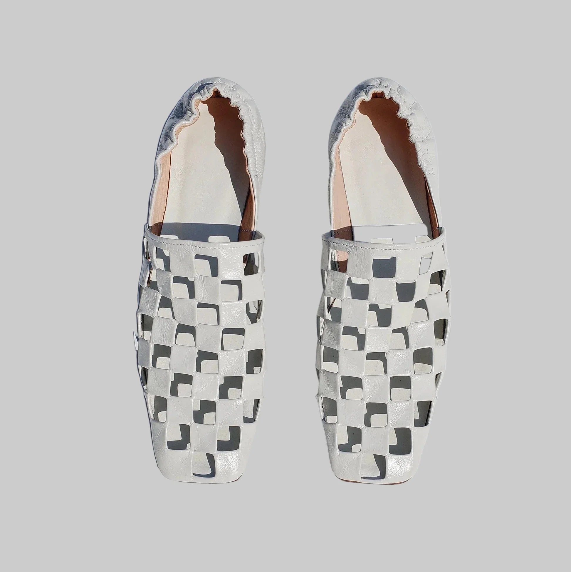 Angela – Karierte Loafer aus italienischem Leder