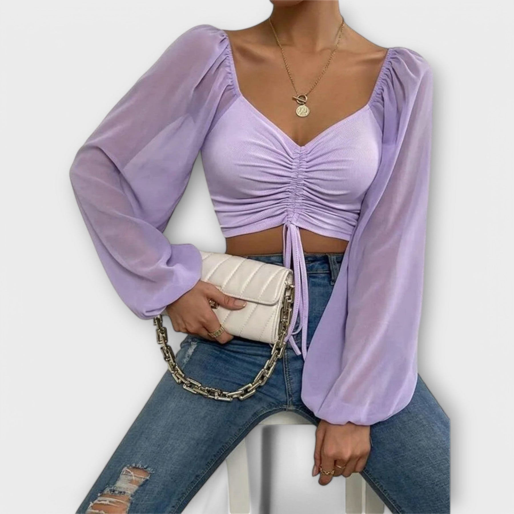 Elegantes Damen-Nachthemd Jacqueline – Ansicht 5