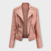 Claire – Moderne elegante Lederjacke für Damen – Ansicht 3