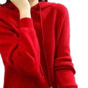 Penny – Damen-Kaschmirstrickoberteil mit Kapuze – Ansicht 5