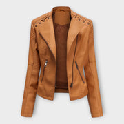 Claire – Moderne elegante Lederjacke für Damen – Ansicht 4