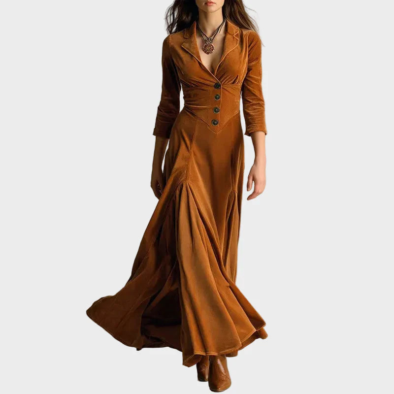 Anna – Langes Samtkleid
